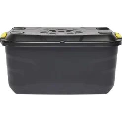 Gifi Rangement|Box de rangement brico noir 75L