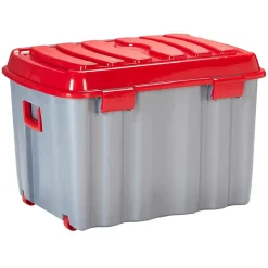 Gifi Rangement|Box de rangement brico sur roulettes fermeture clip 142 L
