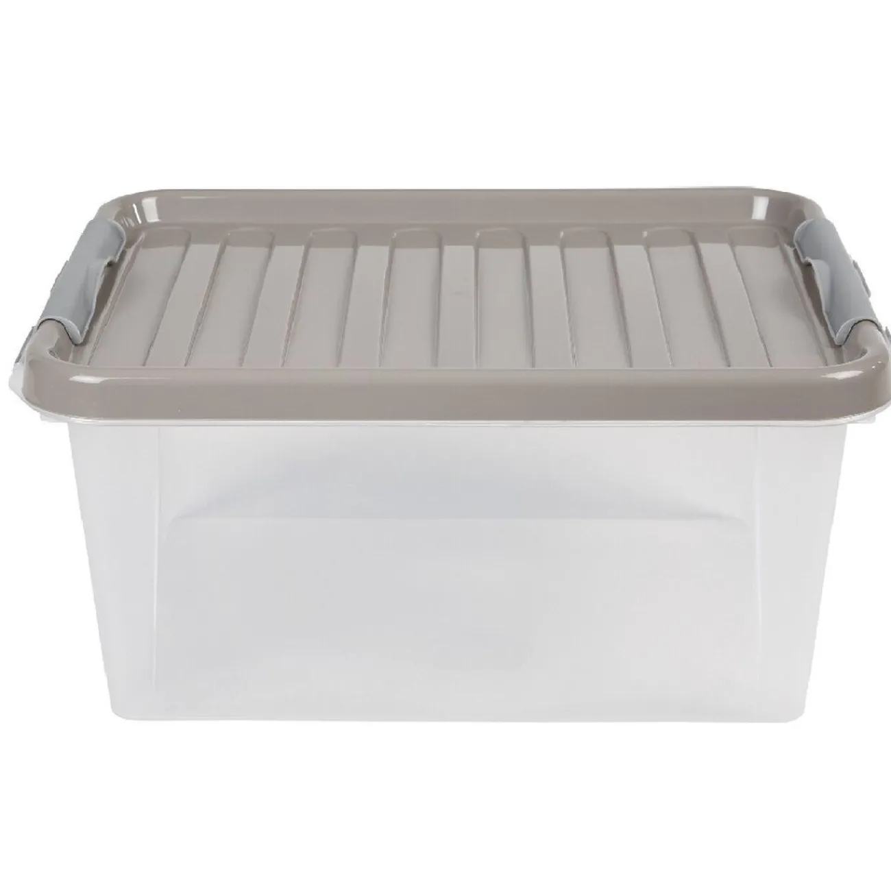 Gifi Entretien Du Linge|Box de rangement grise 14 L à clip