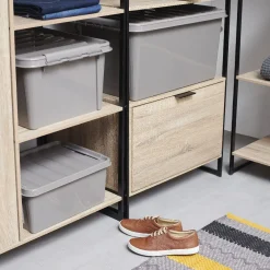 Gifi Rangement|Box de rangement grise 14 L