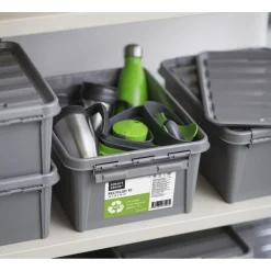 Gifi Rangement|Box de rangement grise 31 L