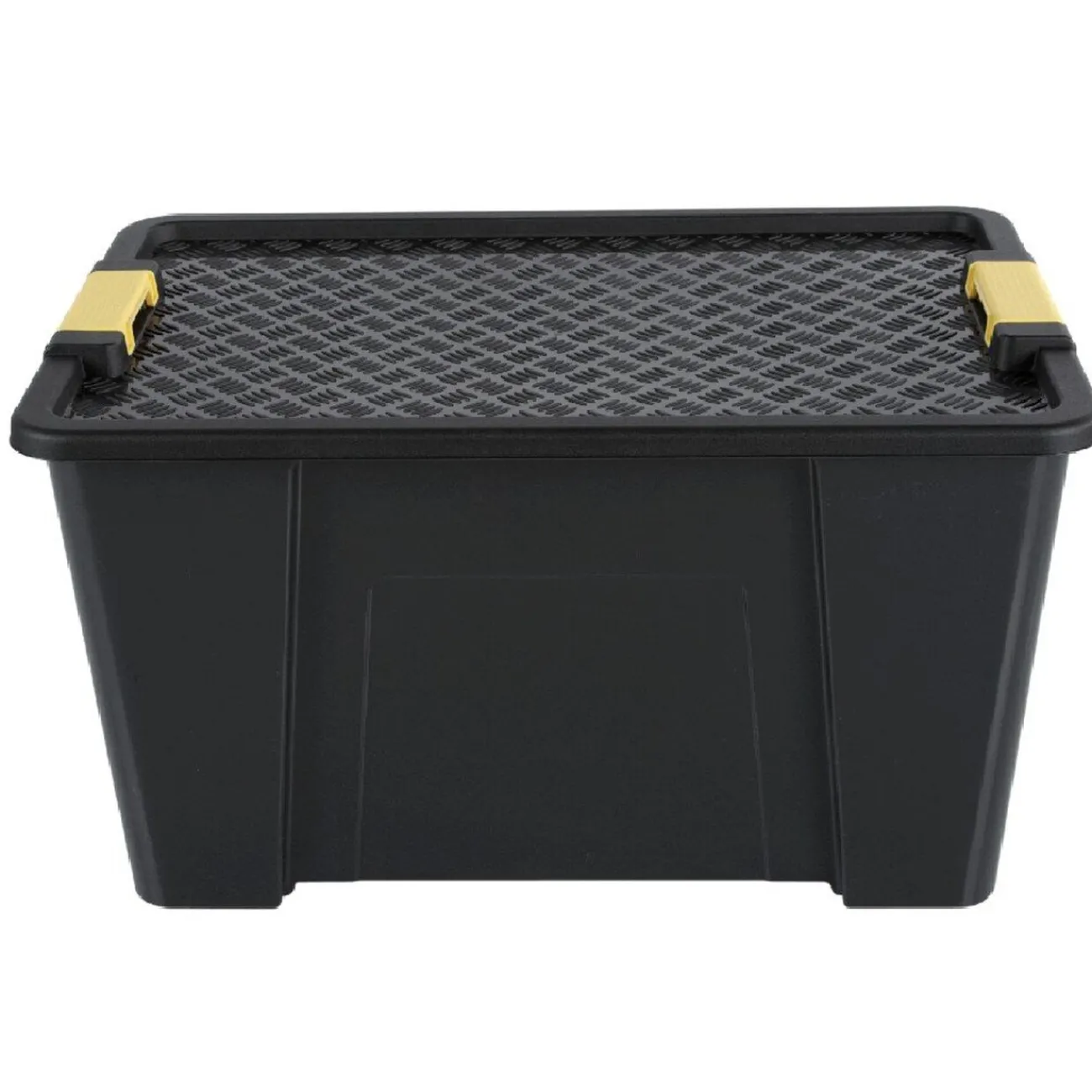 Gifi Rangement|Box de rangement noir avec couvercle 15 L