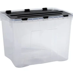Gifi Rangement|Box de rangement plastique 42 L noir