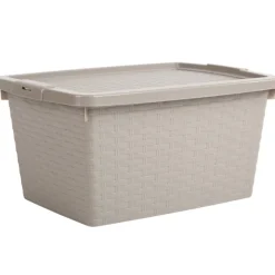 Gifi Entretien Du Linge|Box de rangement plastique 10 L taupe