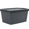 Gifi Entretien Du Linge|Box de rangement plastique 20 L gris anthracite