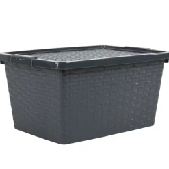 Gifi Entretien Du Linge|Box de rangement plastique 20 L gris anthracite