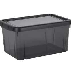 Gifi Rangement|Box de rangement plastique 4 L noir