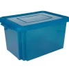 Gifi Rangement|Box de rangement plastique 55 L bleu