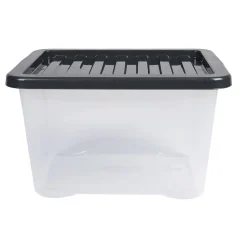 Gifi Rangement|Box de rangement plastique transparent 28 L x3