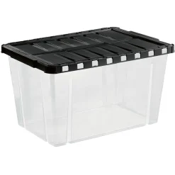 Gifi Rangement|Box de rangement plastique 54 L ouverture papillon