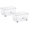 Gifi Rangement|Box de rangement transparent 43L x2