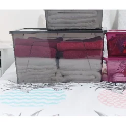 Gifi Rangement|Box de rangement violet 46 L