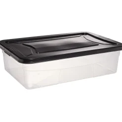 Gifi Rangement|Box dessous de lit noir 30L