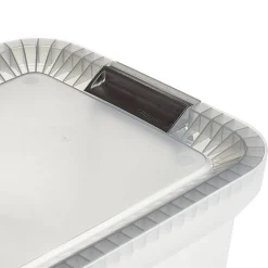 Gifi Rangement|Box multi directionnelle transparente couvercle gris 50 L