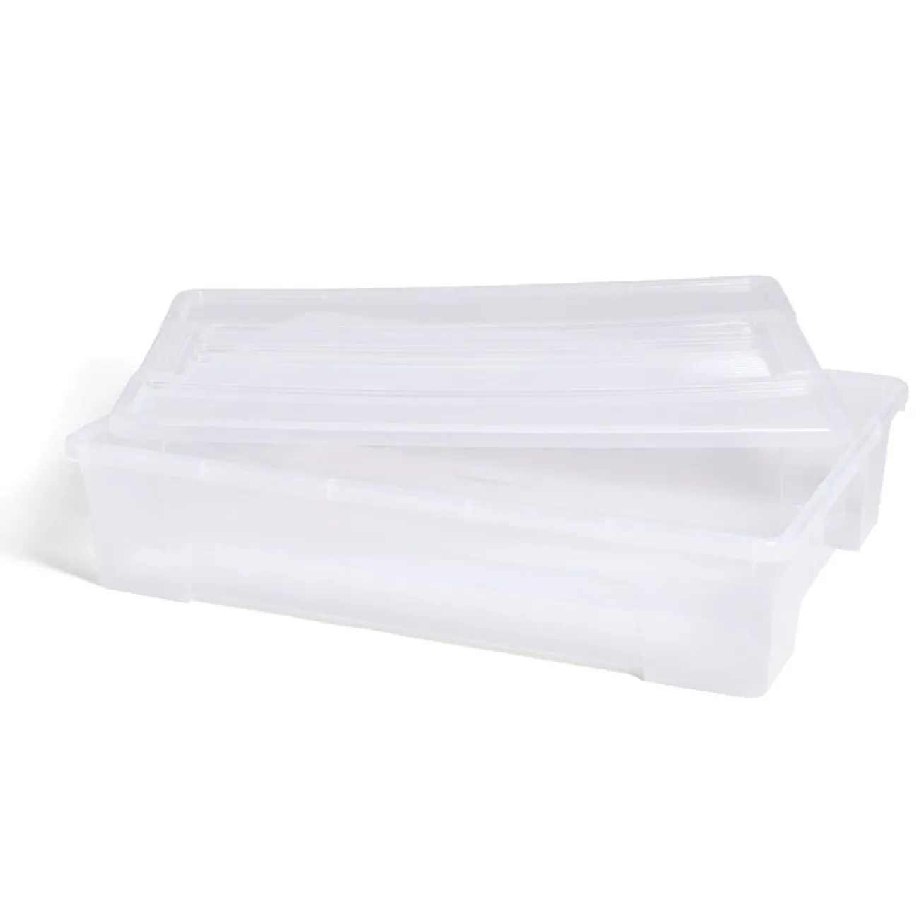 Gifi Rangement|Box rangement 60L plastique transparent 78,5xH17x58,8cm