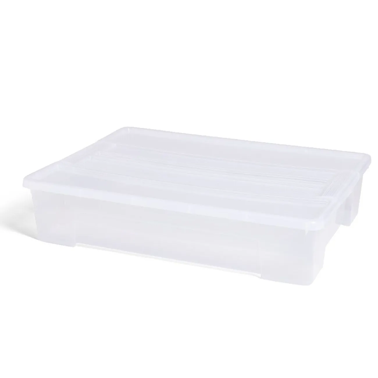 Gifi Rangement|Box rangement 60L plastique transparent 78,5xH17x58,8cm