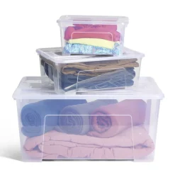 Gifi Rangement|Box rangement 10L plastique transparent 38xH14x28cm