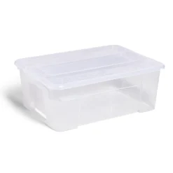 Gifi Rangement|Box rangement 10L plastique transparent 38xH14x28cm