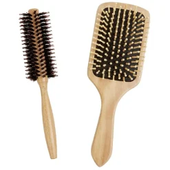 Gifi Beauté^Brosse à cheveux en bambou x2
