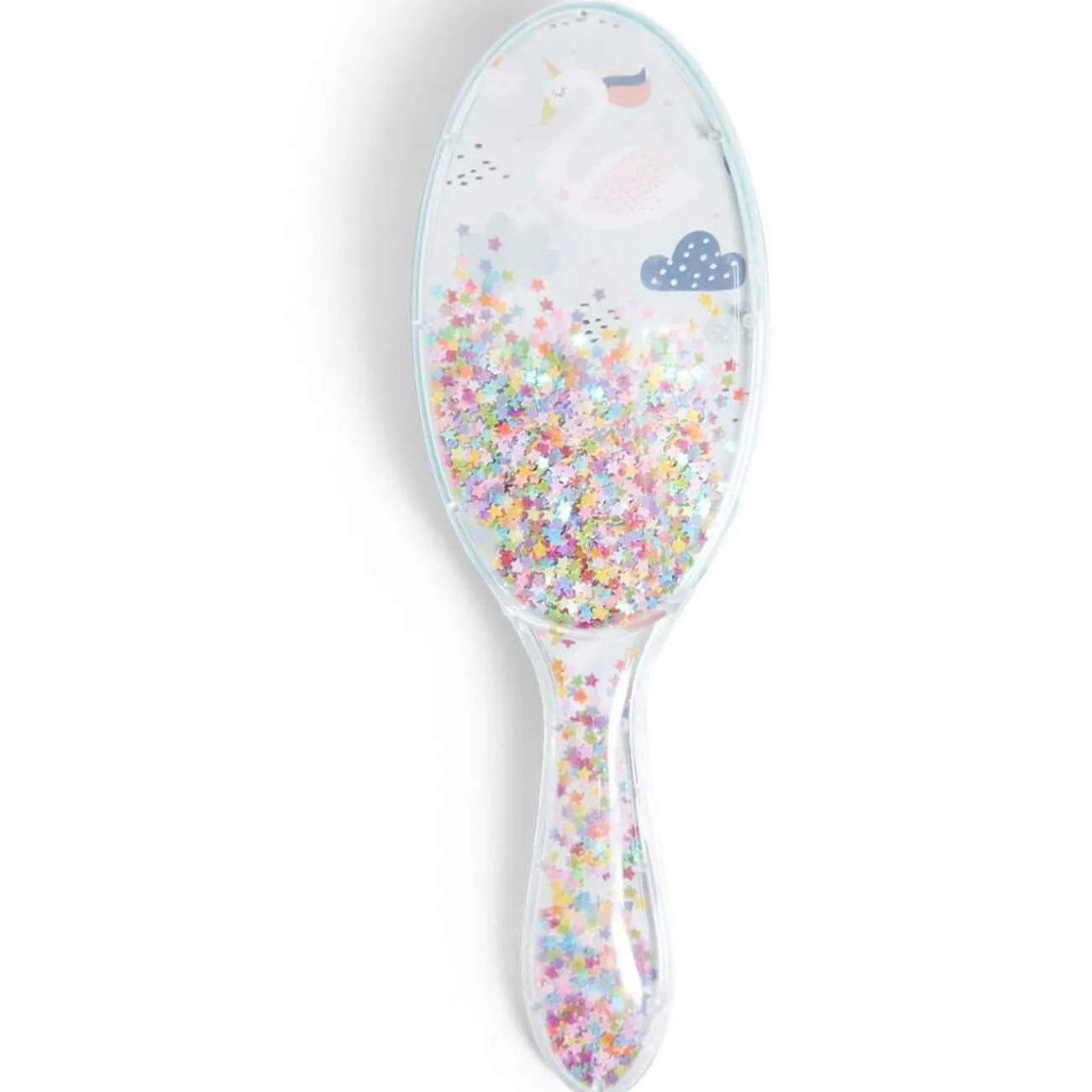 Gifi Beauté^Brosse à cheveux enfant avec manche étoiles multicolores L21cm