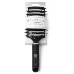 Gifi Beauté^Brosse à cheveux incurvée démêlage et lissage PVC noir