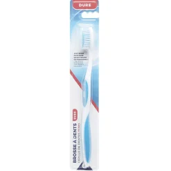 Gifi Bien-Être^Brosse à dent Dure polyester blanc/bleu
