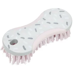 Gifi Beauté^Brosse de nettoyage décorée 16x7x3,5cm rose