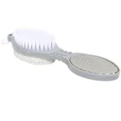 Gifi Beauté^Brosse pédicure 4en1 brosse/pierre ponce/lime douche/lime métallique