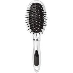 Gifi Beauté^Brosse pneumatique ovale picots perlés pvc gris