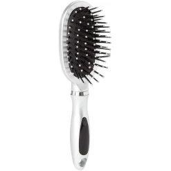 Gifi Beauté^Brosse pneumatique ovale picots perlés pvc gris
