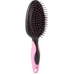 Gifi Beauté^Brosse pneumatique ovale picots perlés pvc fuchsia noir