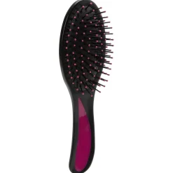 Gifi Beauté^Brosse pneumatique ovale picots perlés pvc noir fuchsia