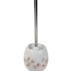 Gifi Nettoyage Et Entretien|Brosse WC blanche motif fleurs de cerisier roses