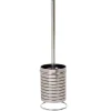 Gifi Equipement Wc^Brosse WC gris chromé décor fentes imitation rayures