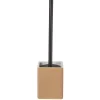 Gifi Equipement Wc^Brosse WC socle carré grès rouge terracotta 9,2x9,2xH36cm
