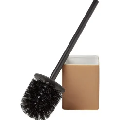 Gifi Equipement Wc^Brosse WC socle carré grès rouge terracotta 9,2x9,2xH36cm