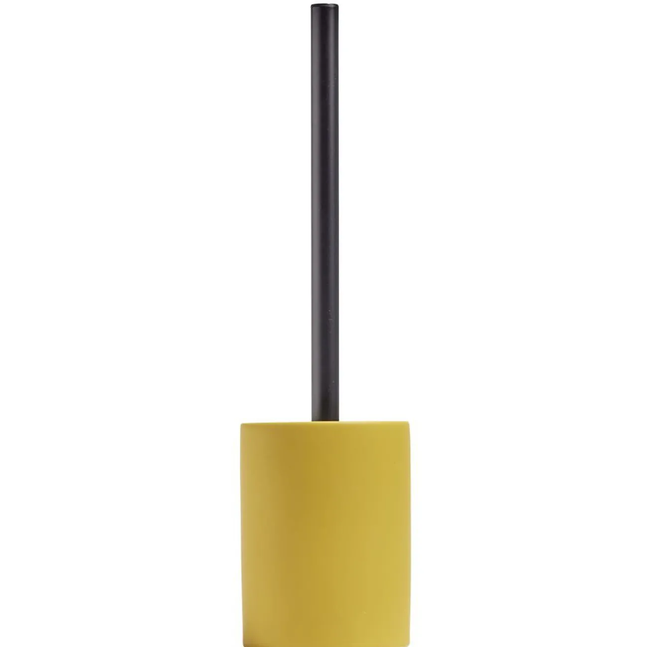 Gifi Equipement Wc^Brosse WC socle rond grès jaune Ø9,2xH36cm