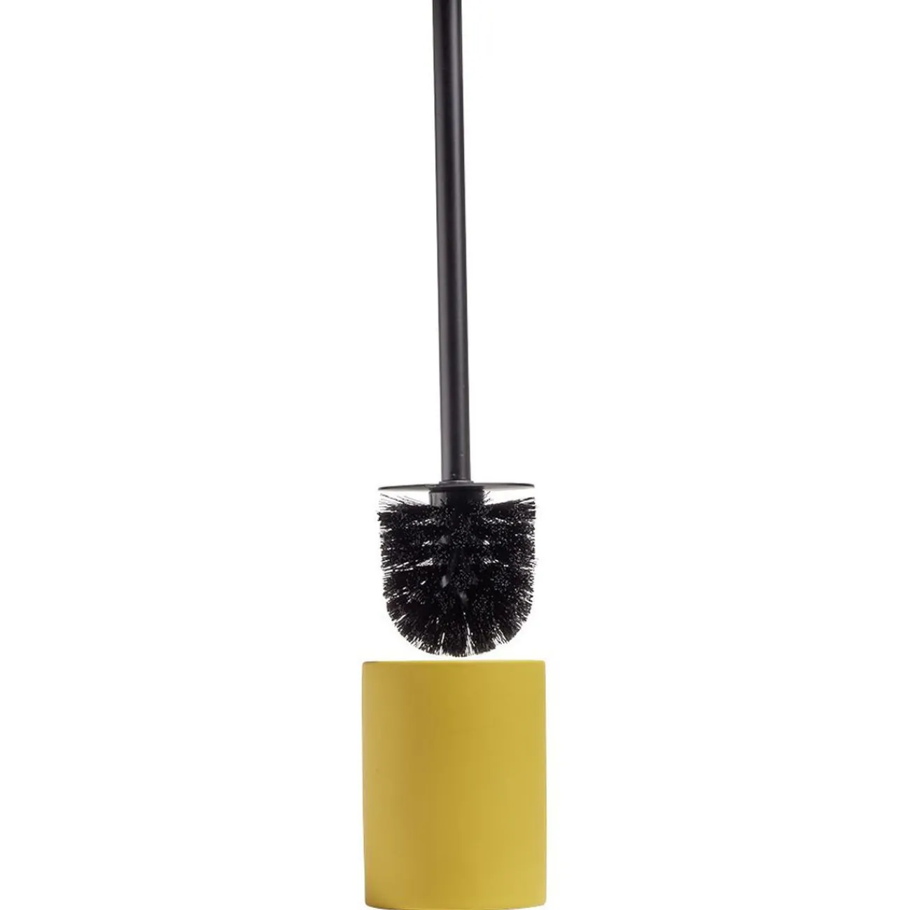 Gifi Equipement Wc^Brosse WC socle rond grès jaune Ø9,2xH36cm