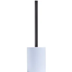 Gifi Equipement Wc^Brosse WC socle rond grès bleu clair Ø9,2xH36cm