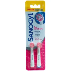 Gifi Bien-Être^Brossette Sanogyl pour brosse à dents électrique x2