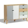 Gifi Rangement|Buffet Pia multicolore 4 tiroirs