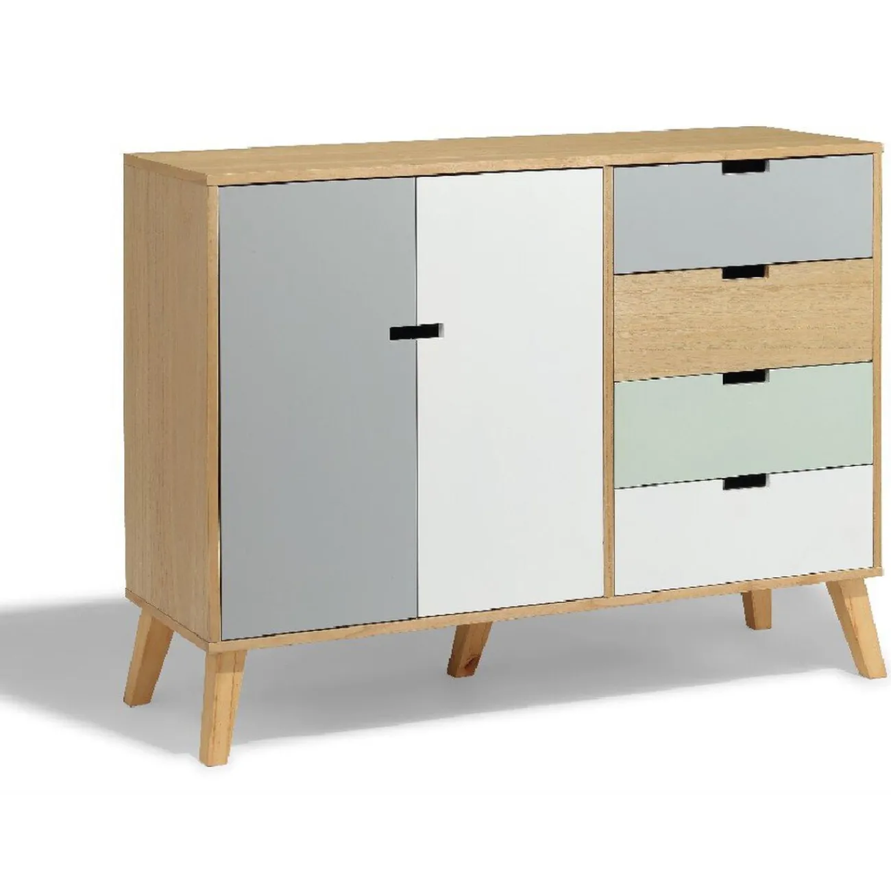 Gifi Rangement|Buffet Pia multicolore 4 tiroirs