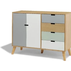 Gifi Rangement|Buffet Pia multicolore 4 tiroirs