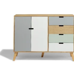 Gifi Rangement|Buffet Pia multicolore 4 tiroirs