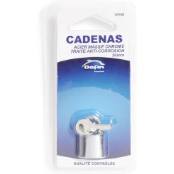 Gifi Outils Bricolage^Cadenas en acier gris chromé de 20 mm - 2 clés