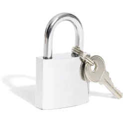 Gifi Outils Bricolage^Cadenas en acier gris chromé de 32 mm - 2 clés