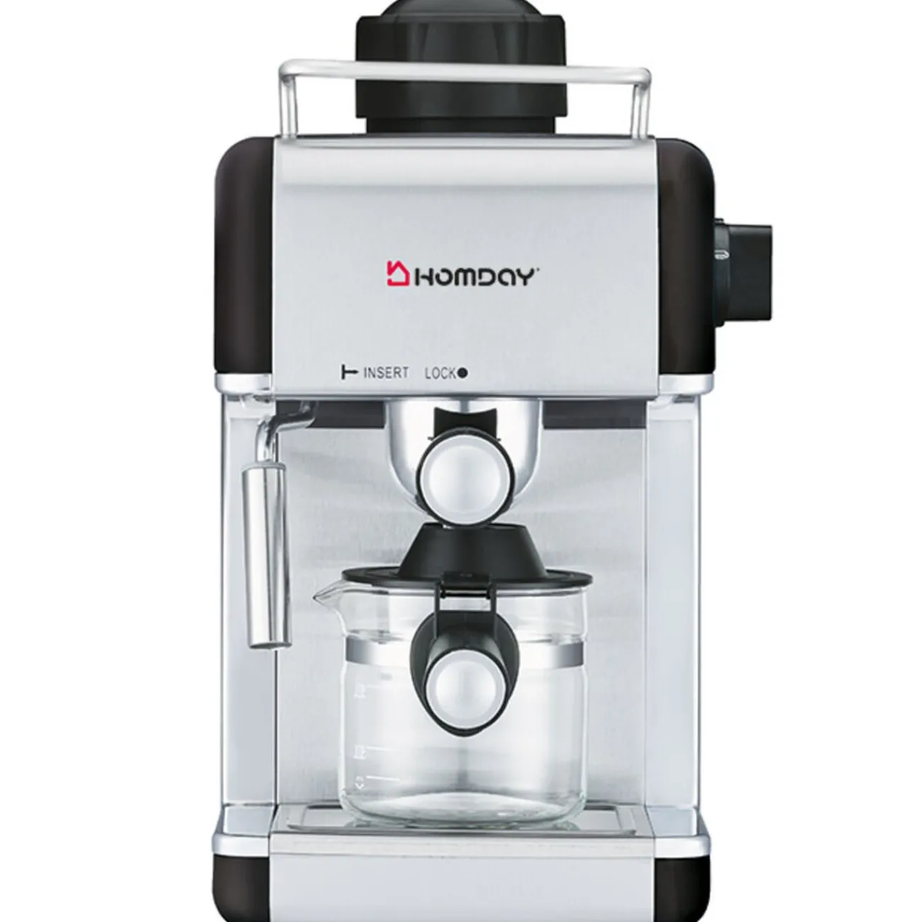 Gifi Cafetière expresso Homday noire pour café moulu 800 W