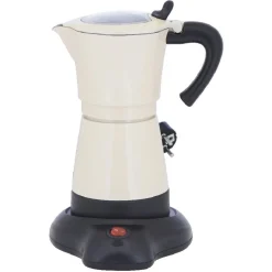Gifi Cafetière italienne électrique Homday rétro beige