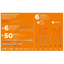 Gifi Aménagement Atelier^Caisse à outils en acier 119 pièces