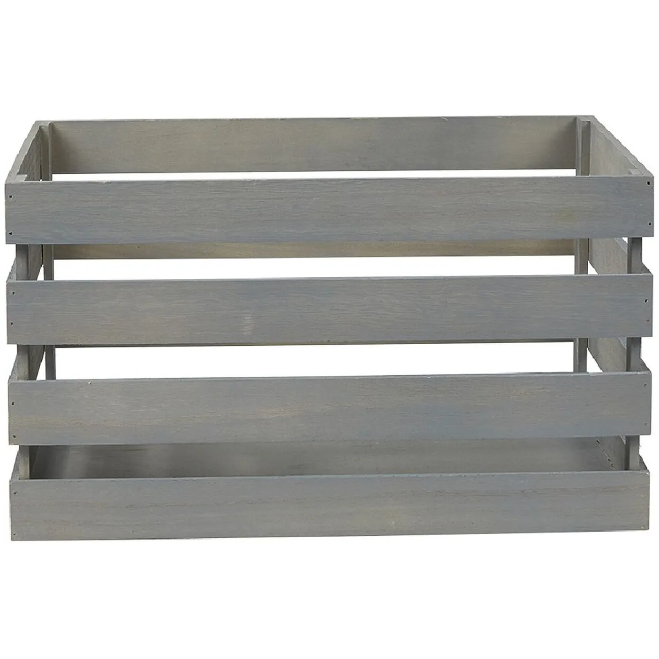 Gifi Rangement|Caisse de rangement en bois gris